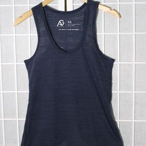 Women's NAVY split back triblend tank (LAA18)